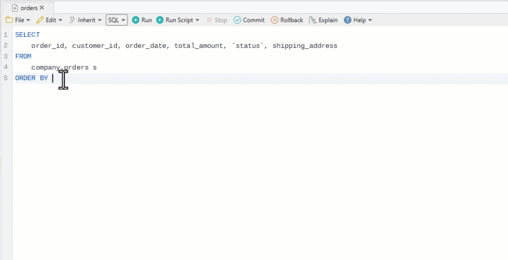 SQL Editor